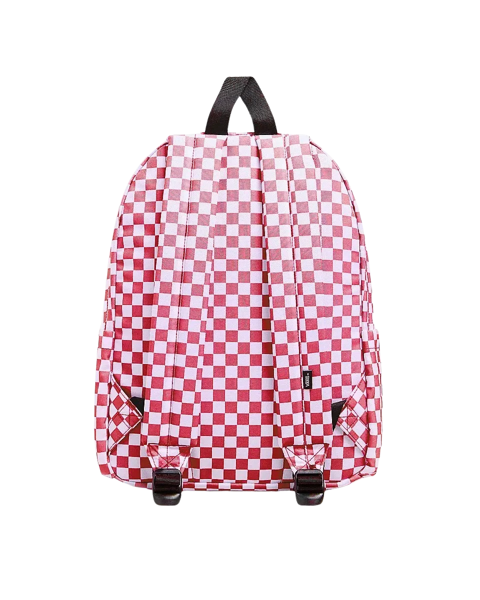 Old Skool Grom Check Backpack in Coral Blush