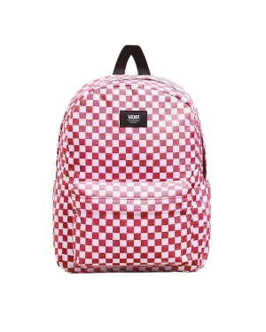 Old Skool Grom Check Backpack in Coral Blush