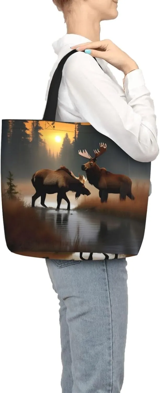 Orca Killer Whale Print Fashion Tote Bag,Travel Handbag For Women, Hobo Bags, Work Shoulder Bags Crossbody Bag