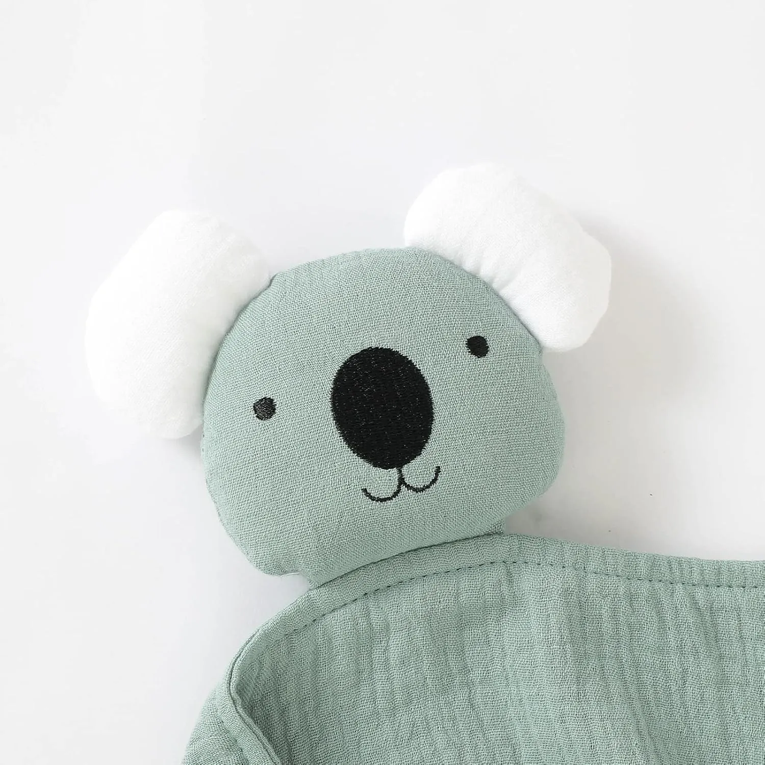 Organic Cotton Bunny Loveys for Babies,Newborn Baby Lovey Security Blanket,Lovies for Babies New Born Baby Unique Neutral Gifts Boys and Girls (Koala-Green)