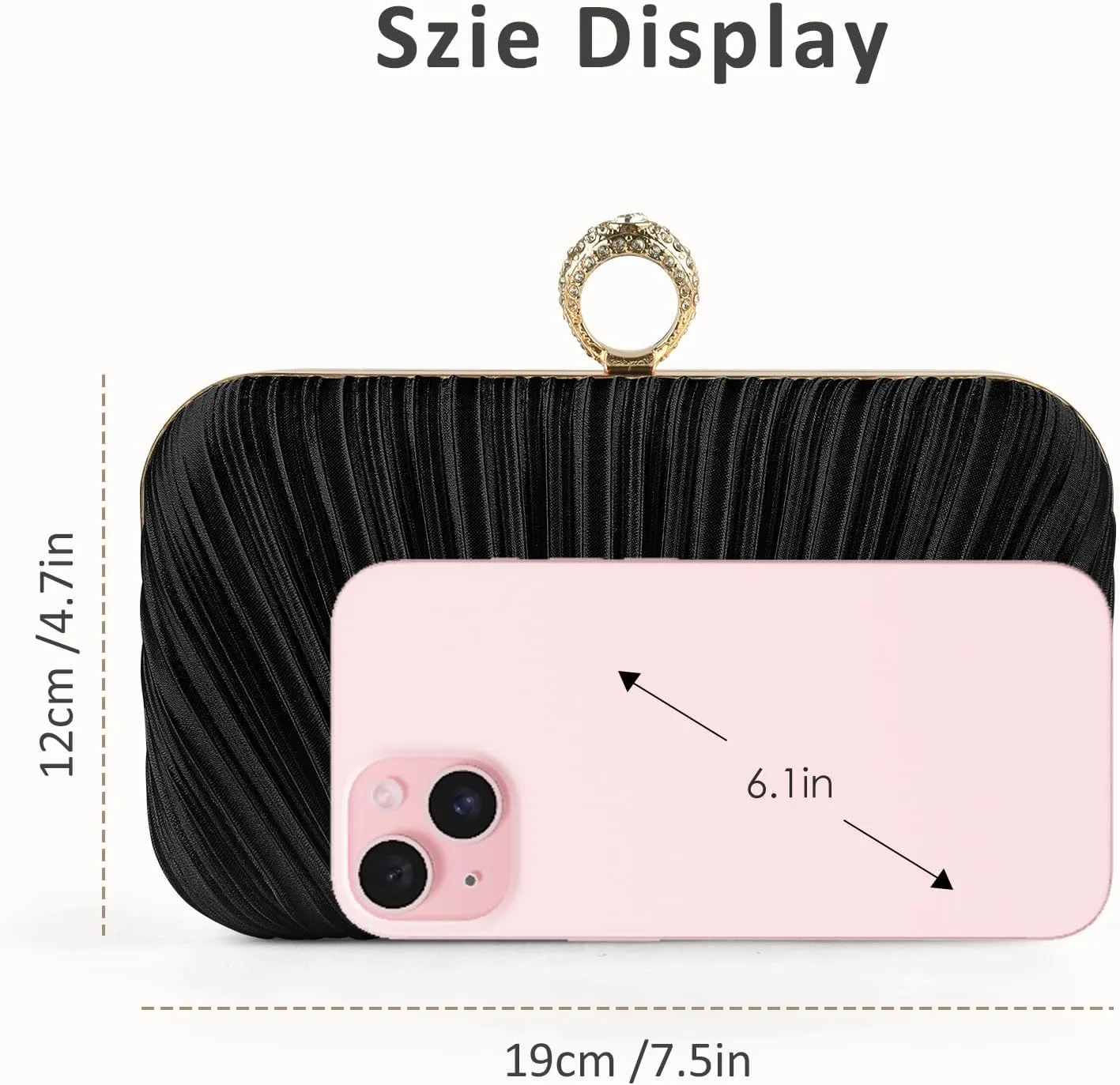 PACETAP Women's Evening Bag Clutch Purse, Handbag Chain Strap Shoulder Bag for Wedding Party Cocktail Prom Dinner