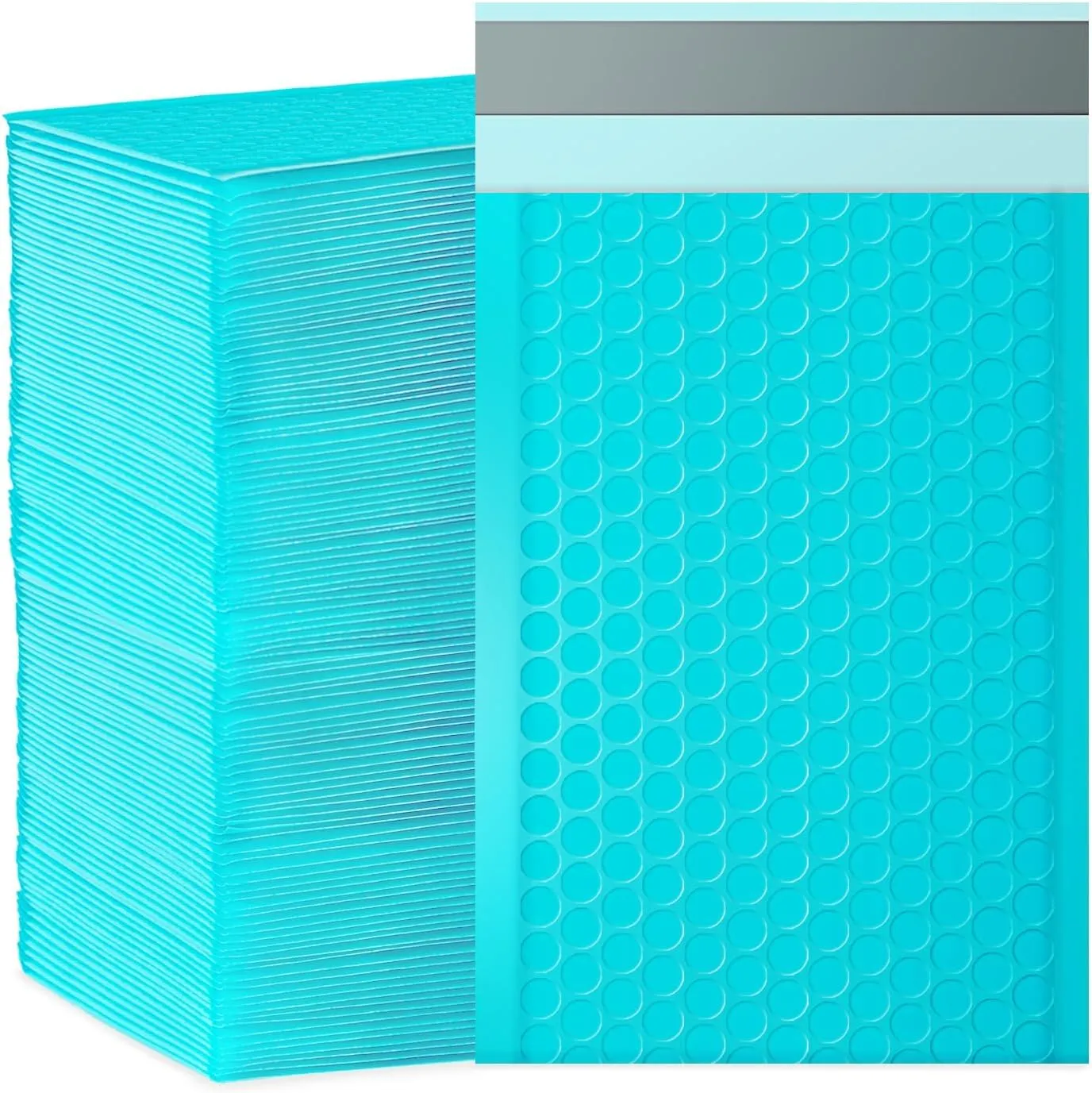 packbabol Bubble Mailers, 4x7 Inch Padded Bubble Mailers Pack of 100 Bubble Envelopes Opaque Self Seal Adhesive Waterproof Bags for Shipping and Packaging (Teal, 4x7-100)