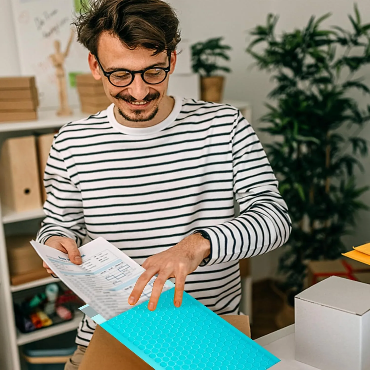 packbabol Bubble Mailers, 4x7 Inch Padded Bubble Mailers Pack of 100 Bubble Envelopes Opaque Self Seal Adhesive Waterproof Bags for Shipping and Packaging (Teal, 4x7-100)