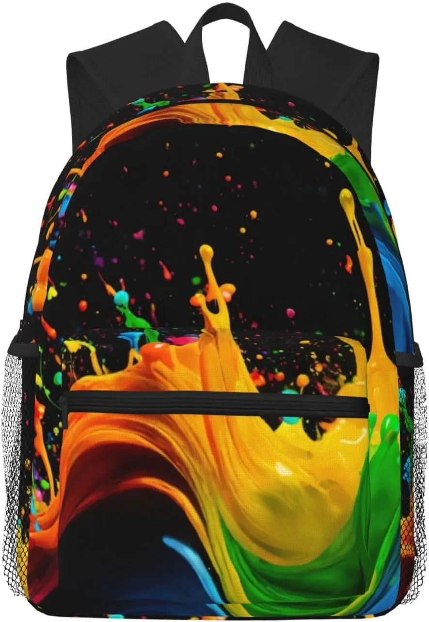 Paint Splatter Backdrop print Lightweight duffel bag, travel hiking daypack, comfortable backpack, sports bag