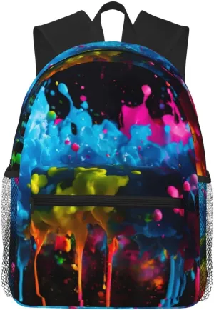 Paint Splatter Backdrop print Lightweight duffel bag, travel hiking daypack, comfortable backpack, sports bag