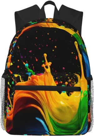 Paint Splatter Backdrop print Lightweight duffel bag, travel hiking daypack, comfortable backpack, sports bag