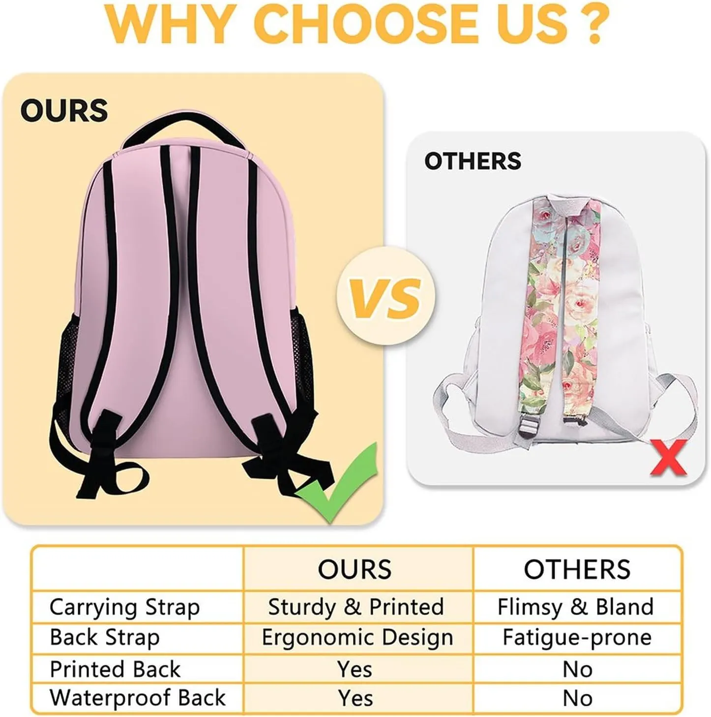 Panda Backpacks for Girls - 16 Inch Cute Backpack for School - Pink, Large Capacity, Durable, Lightweight Bookbag for Kids Travel