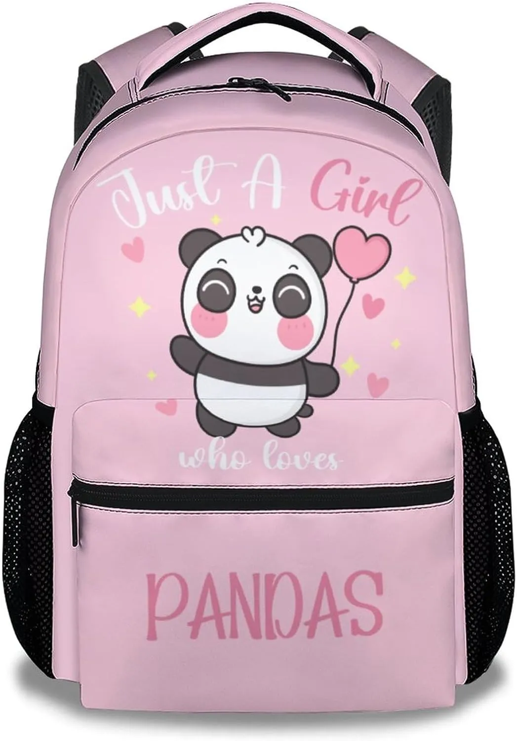 Panda Backpacks for Girls - 16 Inch Cute Backpack for School - Pink, Large Capacity, Durable, Lightweight Bookbag for Kids Travel