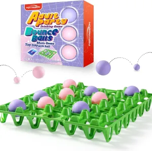 Party Table Game, Bounce Balls Shots Game Toys for Kids Ages 3 , Family Active Games Gifts, 4 in a Row Table Top Carnival Game for Pressure Relief Toy