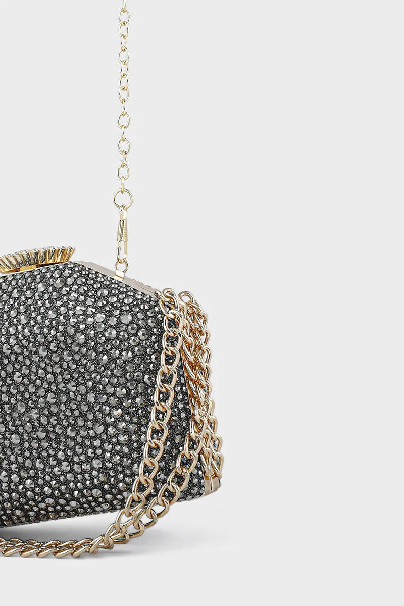 Party Wear Clutch BK4048-Gun