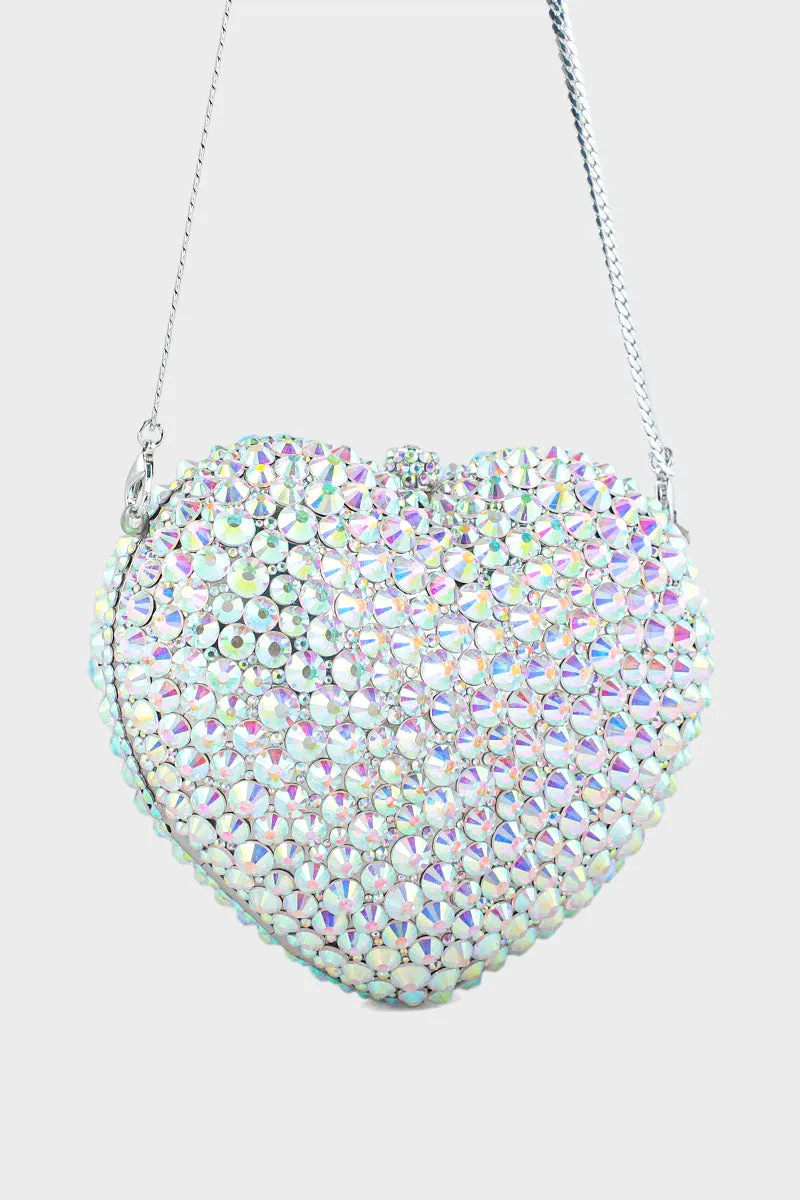 Party Wear Clutch BK4054-AB White