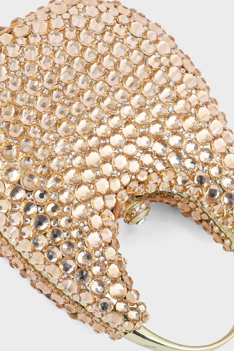 Party Wear Clutch BK4055-Champagne