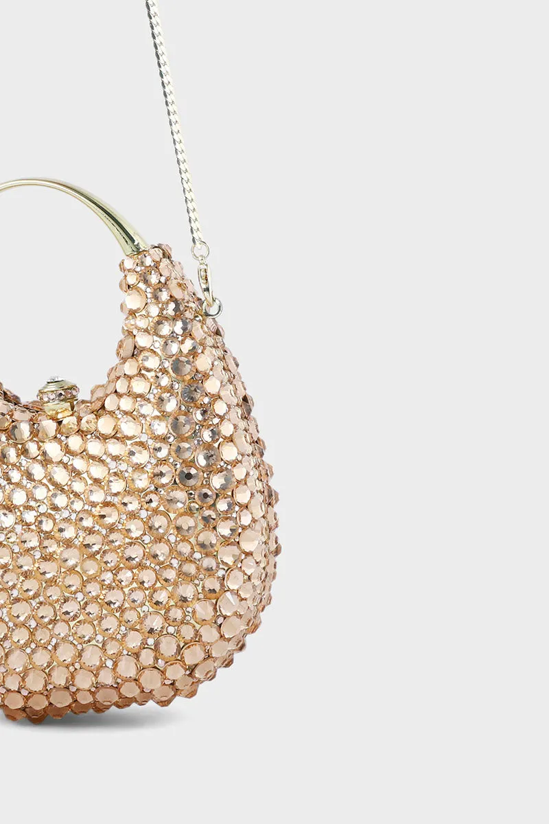 Party Wear Clutch BK4055-Champagne