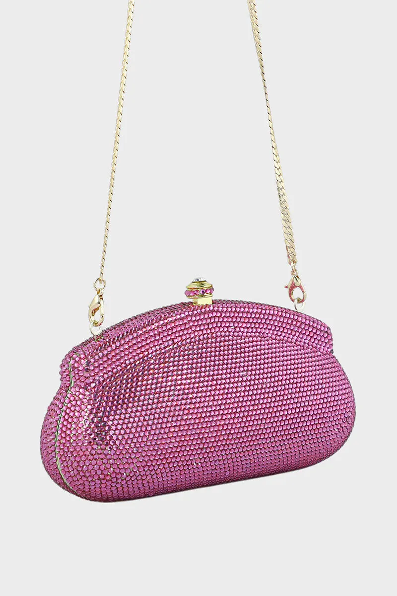 Party Wear Clutch BK4058-Fuchsia