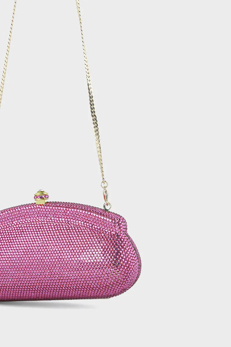 Party Wear Clutch BK4058-Fuchsia