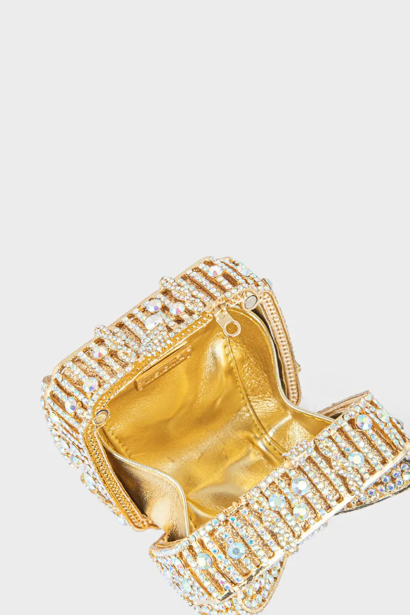 Party Wear Clutch BK4061-Champagne