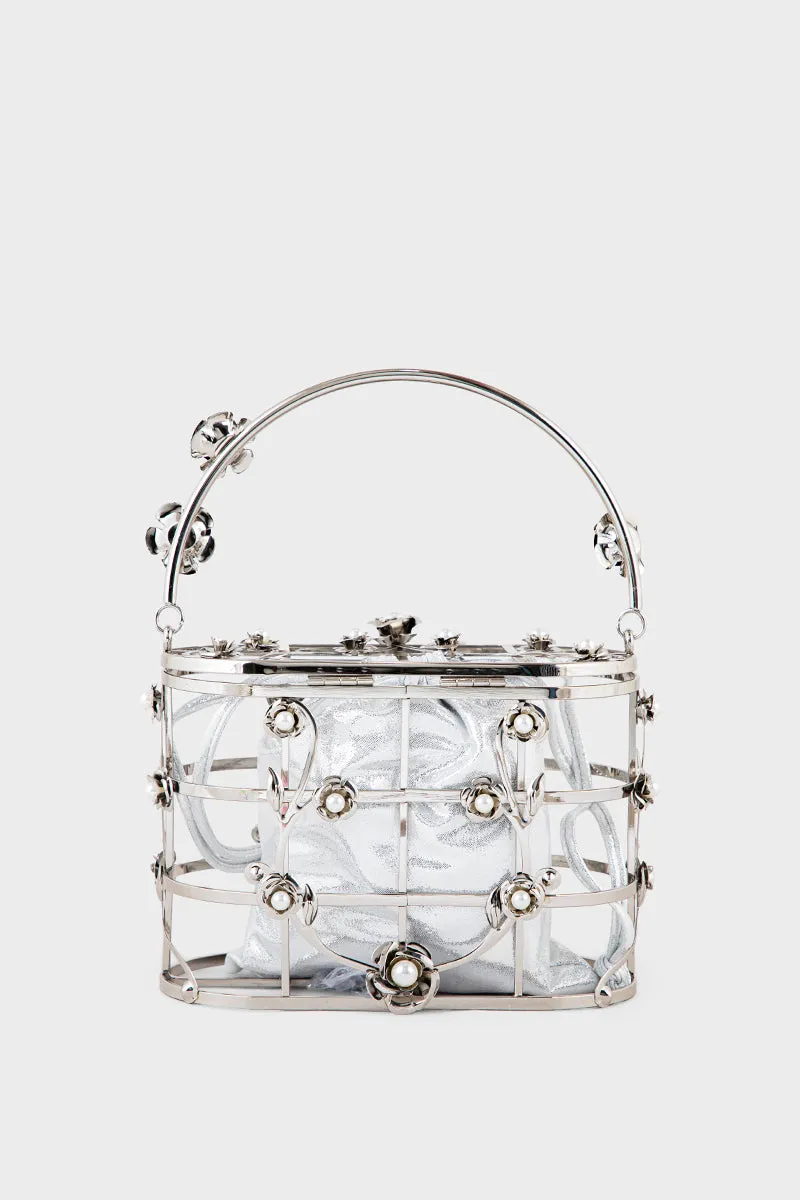 Party Wear Clutch BK4063-Silver