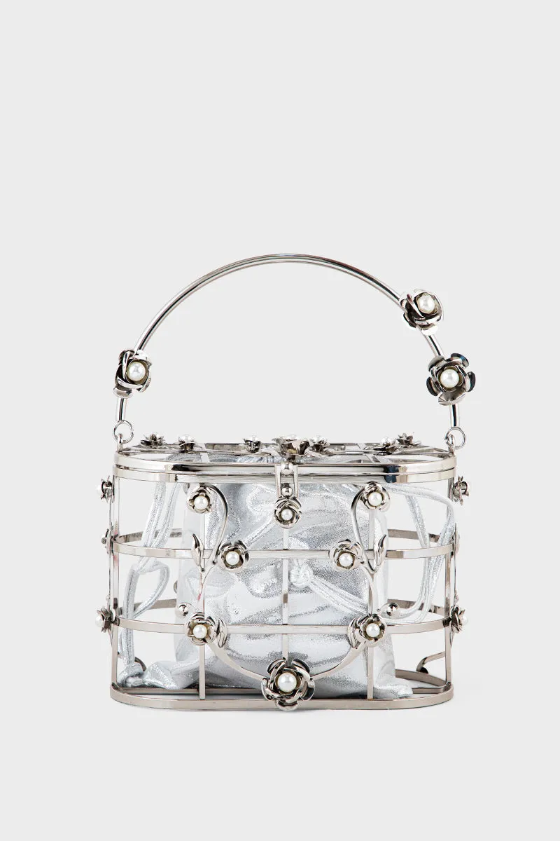Party Wear Clutch BK4063-Silver