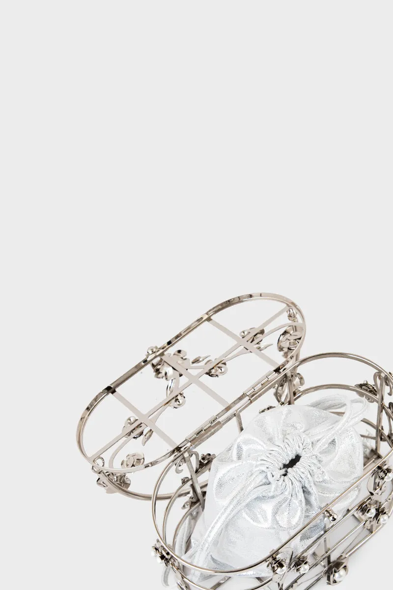 Party Wear Clutch BK4063-Silver