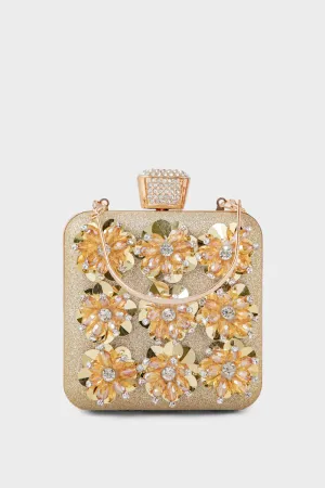 Party Wear Clutch BK4067-Golden