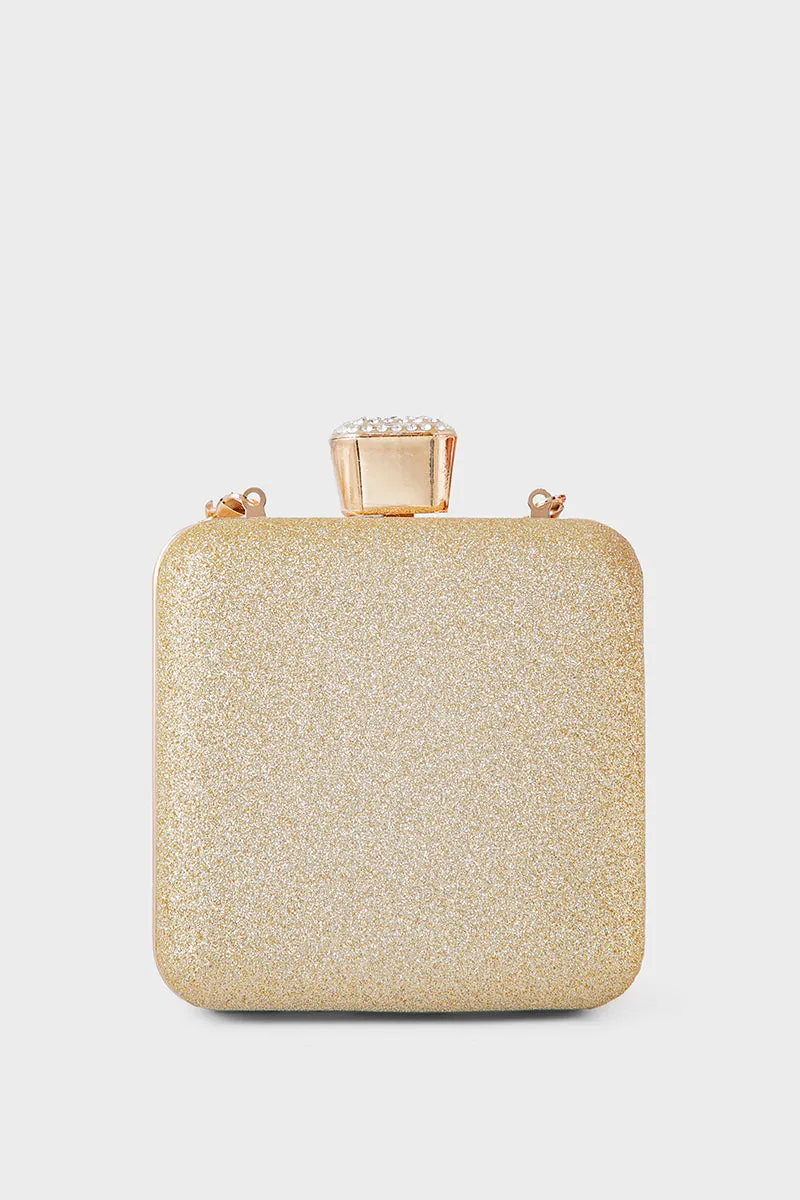 Party Wear Clutch BK4067-Golden