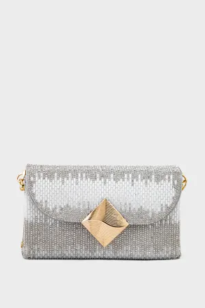 Party Wear Clutch BK4076-Silver