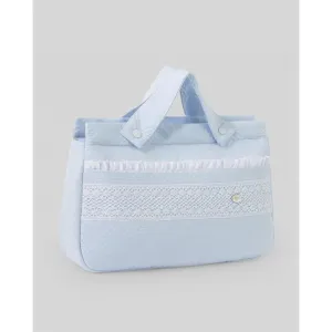 Paz Rodriguez - Woven Bag Torres, Chalk Blue/White