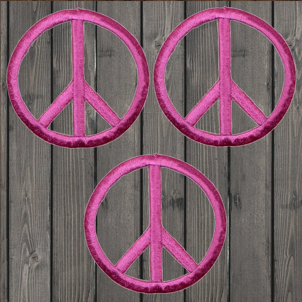 Peace Sign Embroidered Patch — Iron On