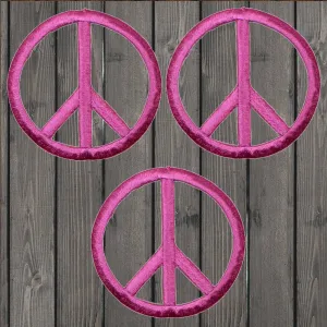 Peace Sign Embroidered Patch — Iron On