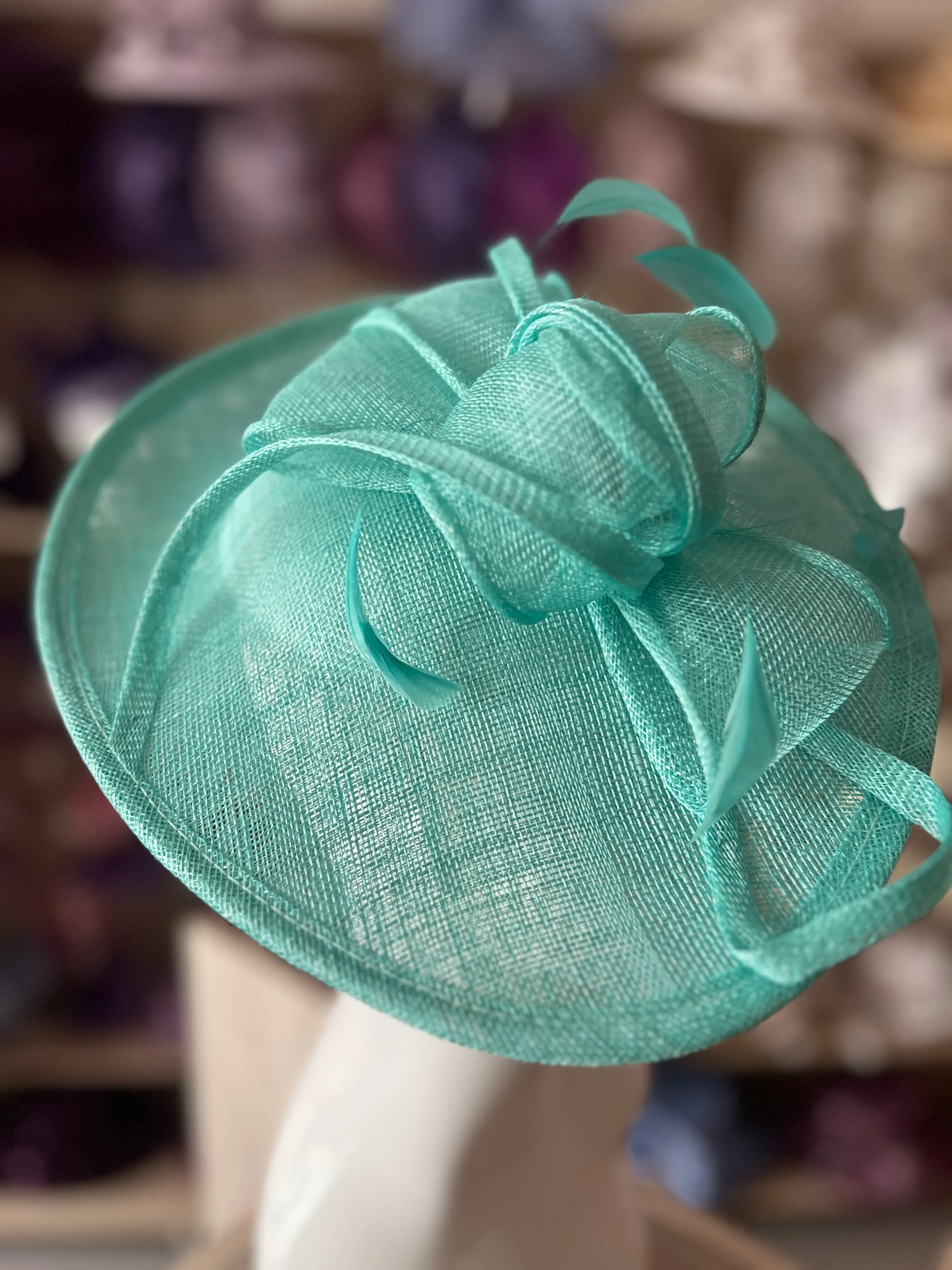 Peacock Teardrop Disc Fascinator