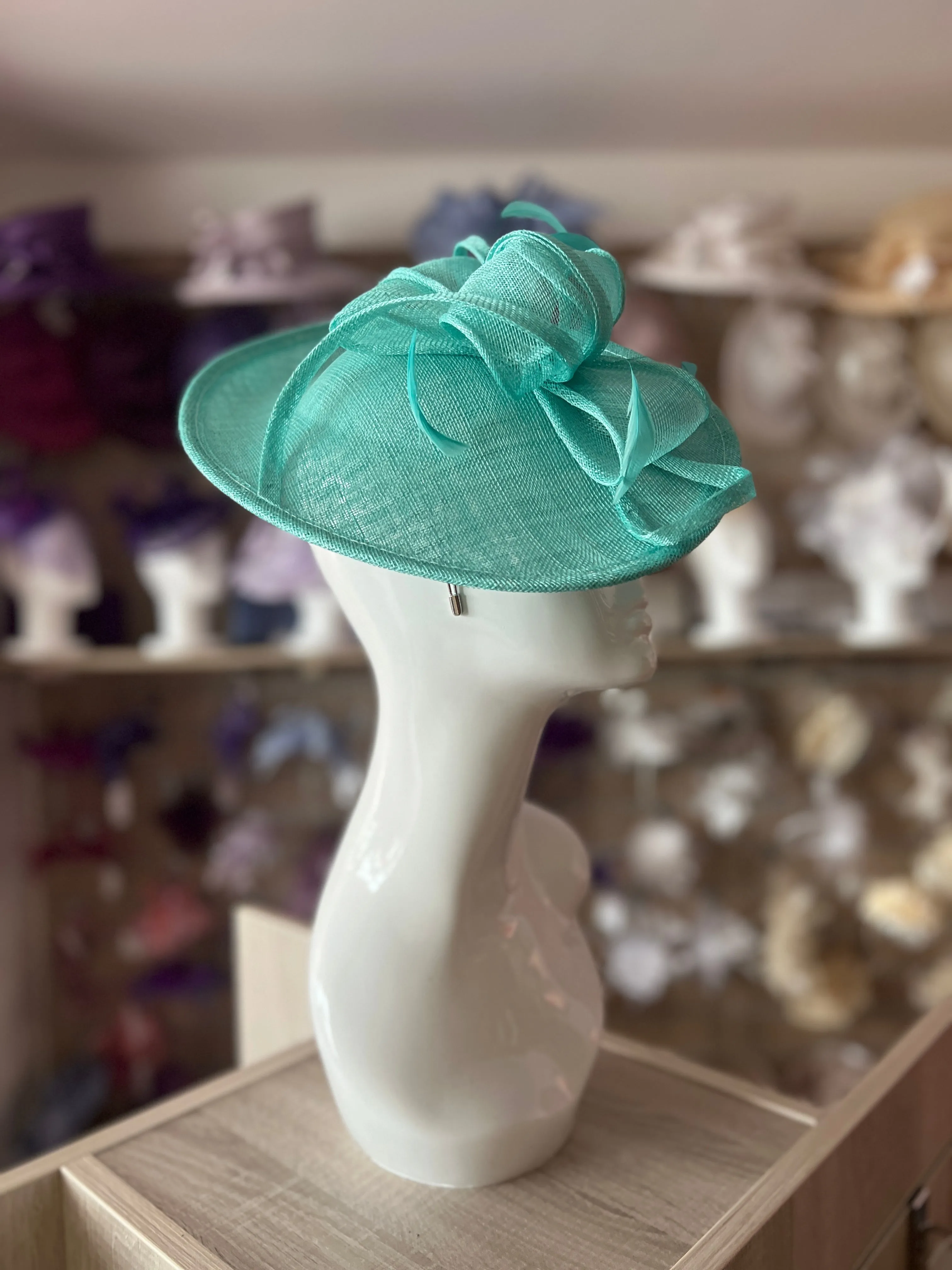 Peacock Teardrop Disc Fascinator