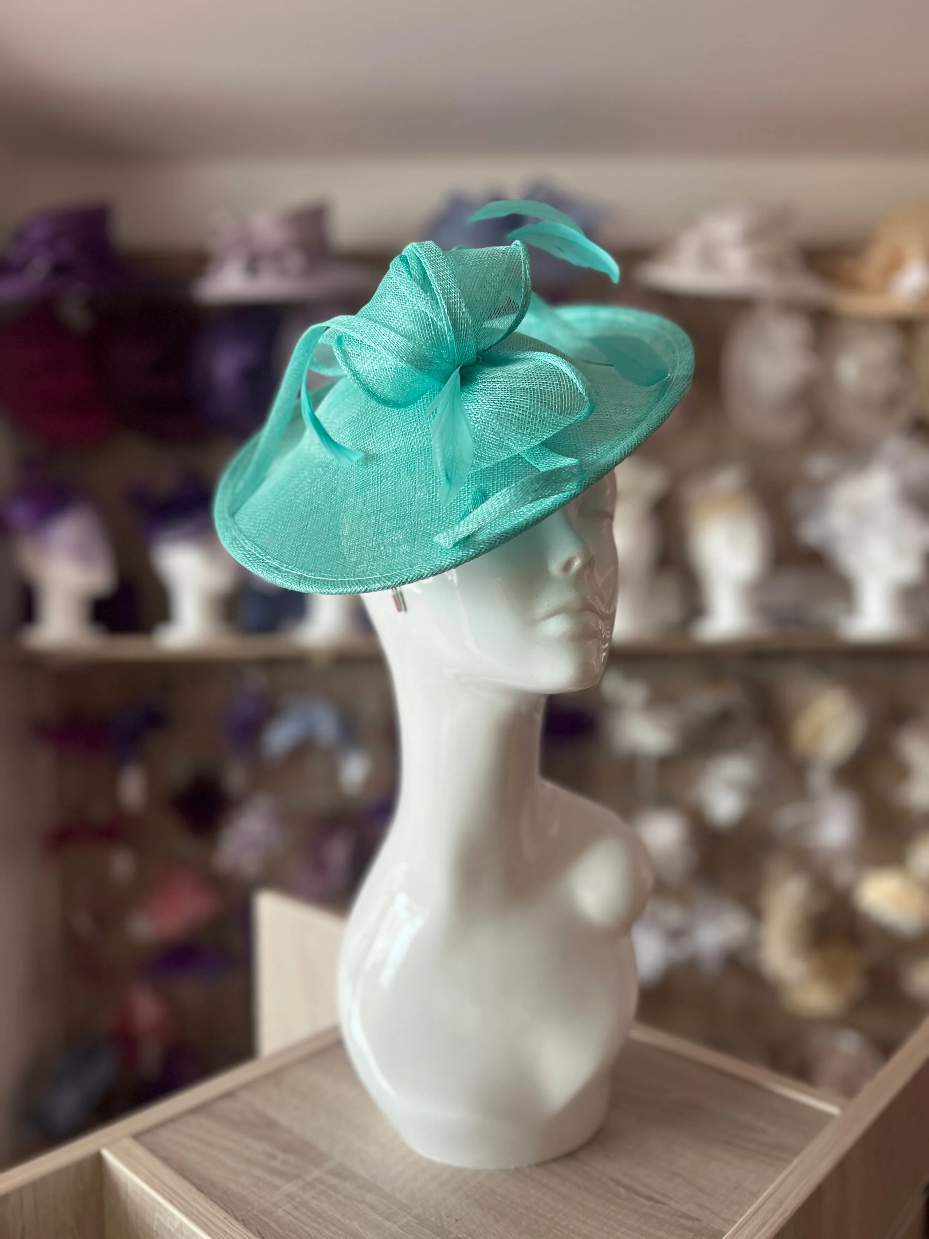 Peacock Teardrop Disc Fascinator