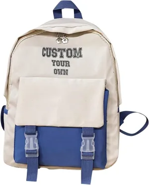Personalised Backpack for School with Name Embroidery Custom Text School Bags Backpacks,Bookbag for Teenage Primary Secondary