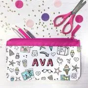 Personalised Backpack With Doodle Graffiti Design