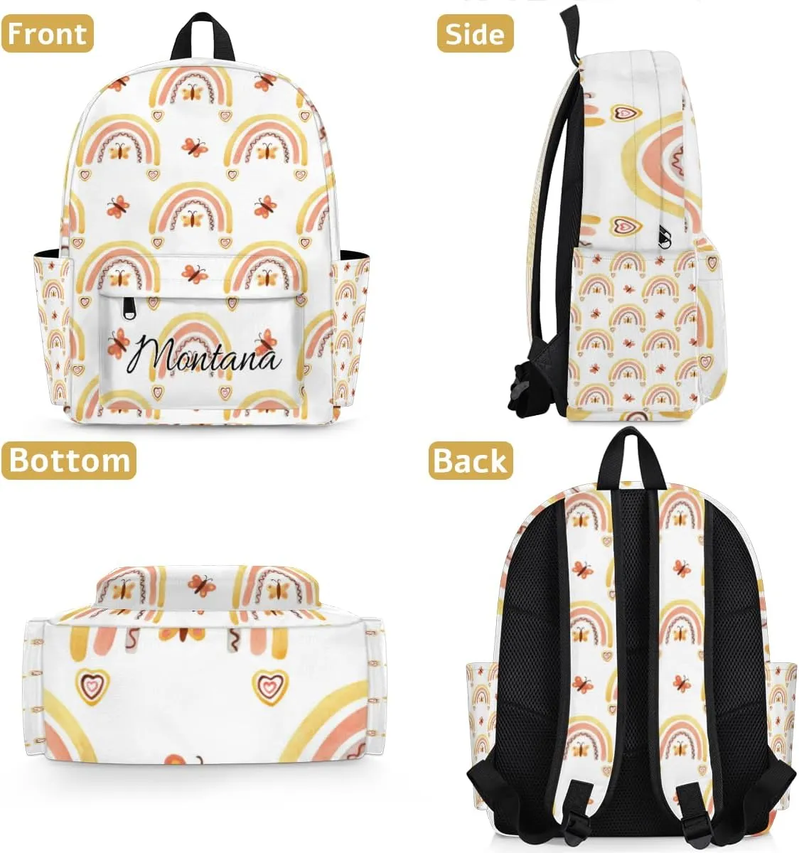 Personalized Backpack for Kids Girls Preschool Elementary Backpack Toddler Cute Kindergarten Bookbag