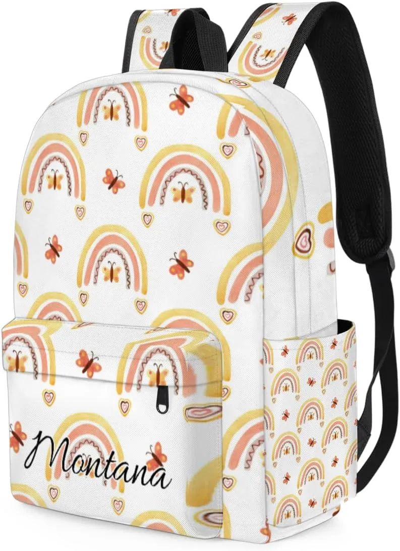 Personalized Backpack for Kids Girls Preschool Elementary Backpack Toddler Cute Kindergarten Bookbag