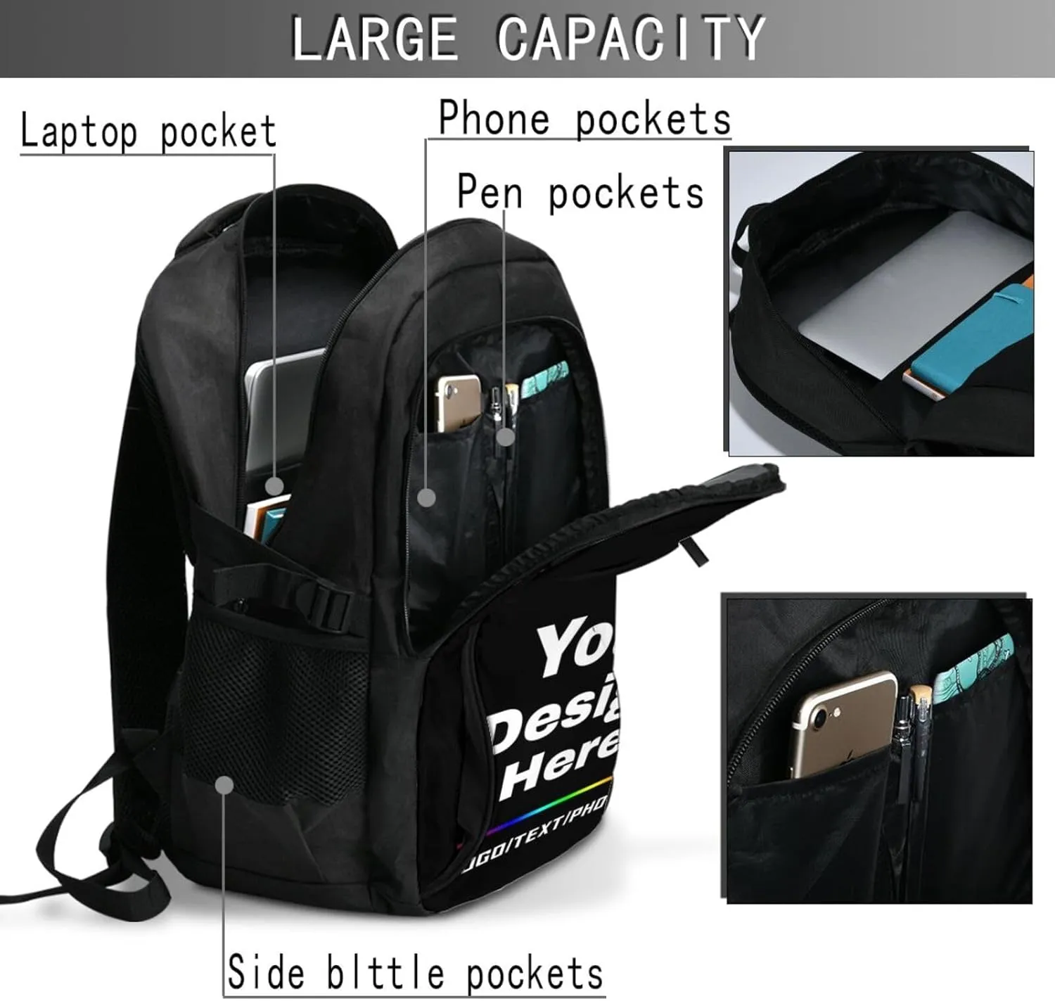 Personalized Backpacks For Men Women Customize Laptop Backpack For Men Women Custom Backpack Travel Backpack Personal Item Size