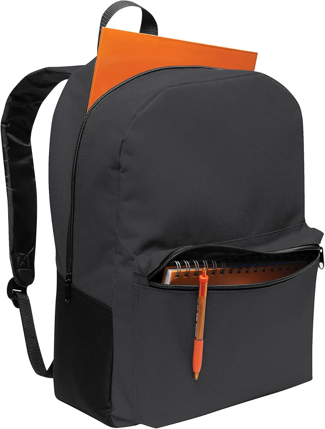 Personalized Casual Value Backpacks, Grey - Your Name - Customized Basic Backpack for College, Business
