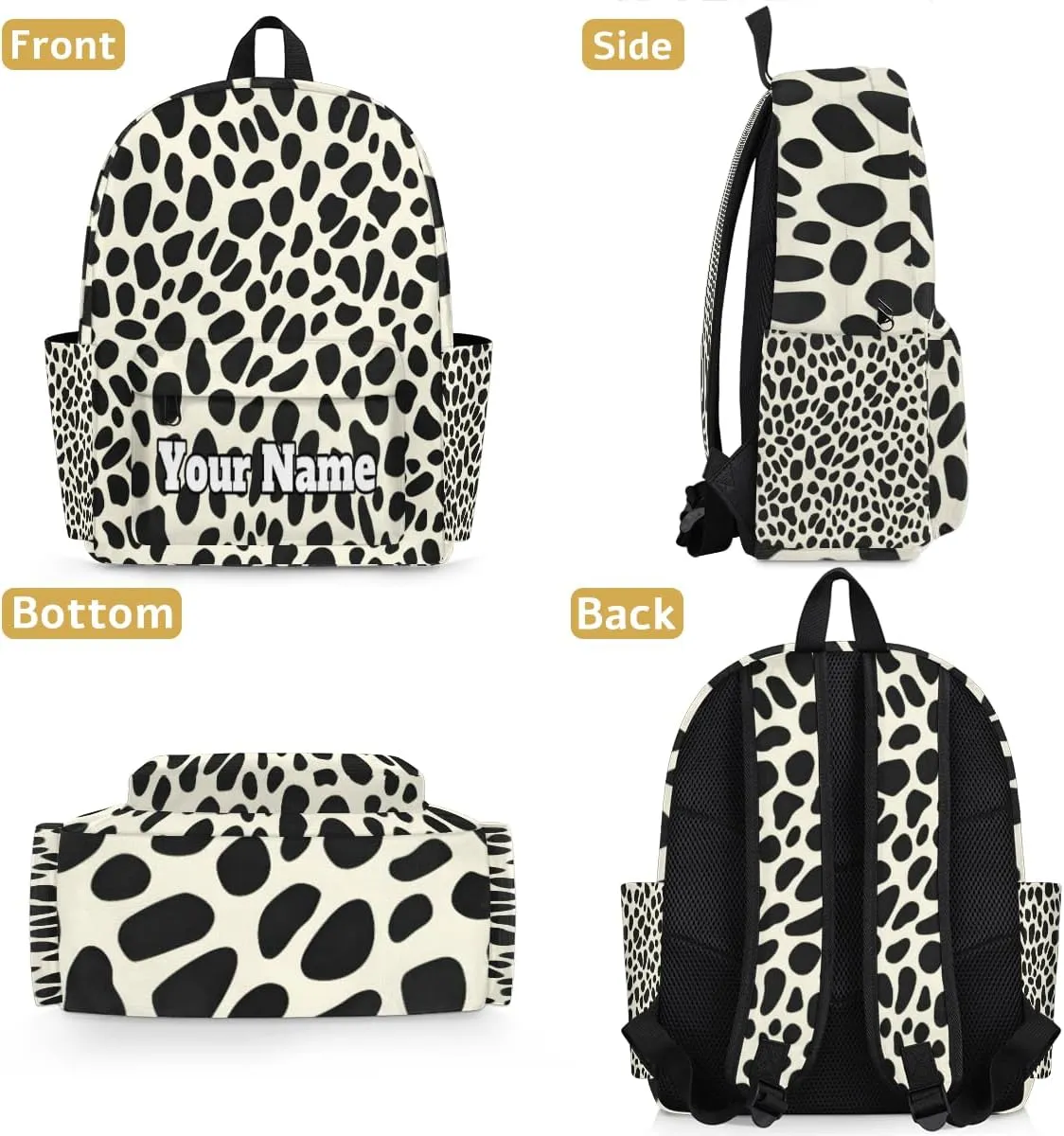 Personalized Leopard Print Preschool Toddler Backpack for Boys Girls Custom Kids Name Small Bookbags Kindergarten Elementary Backpack, Leopard Print