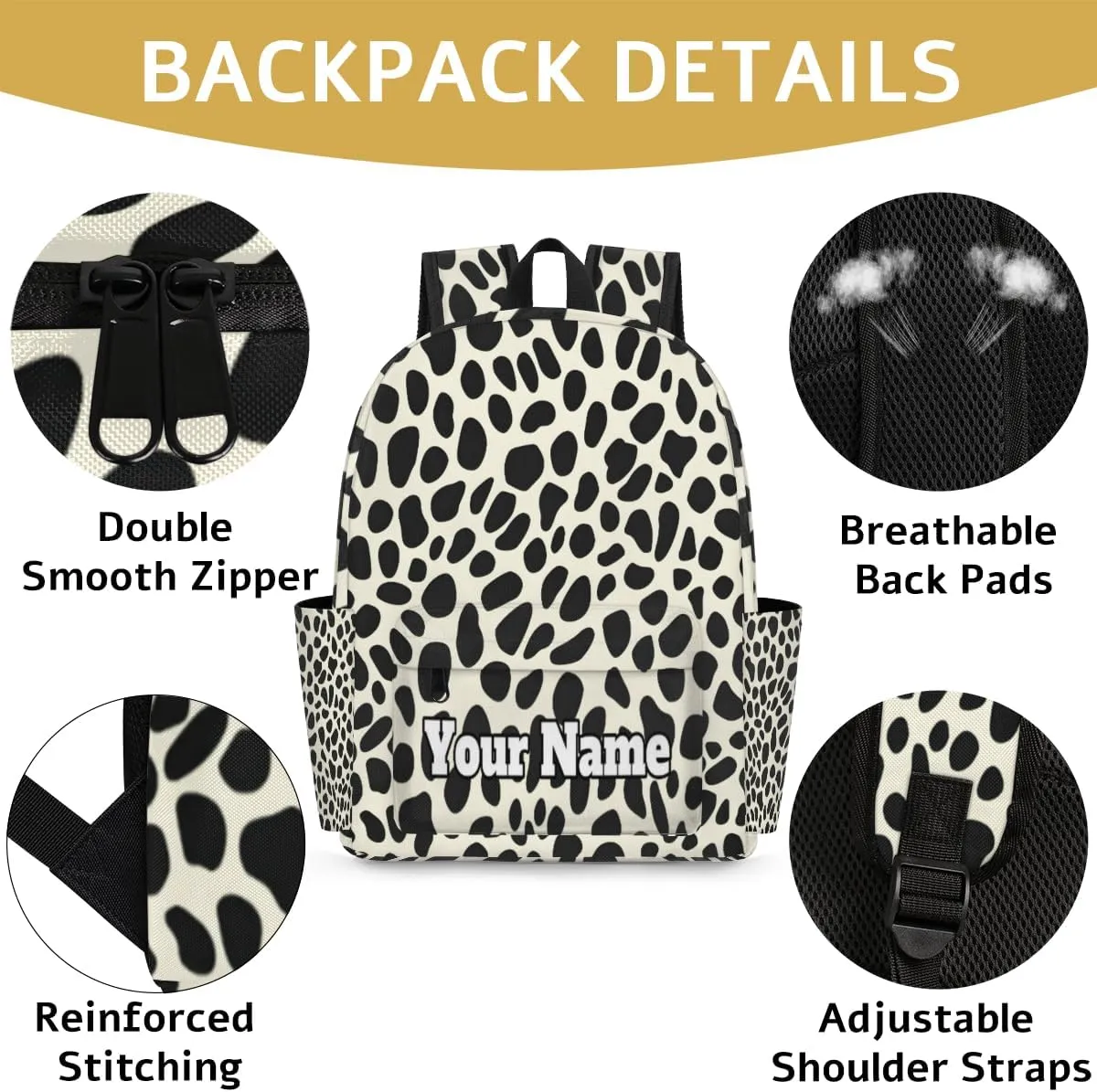 Personalized Leopard Print Preschool Toddler Backpack for Boys Girls Custom Kids Name Small Bookbags Kindergarten Elementary Backpack, Leopard Print