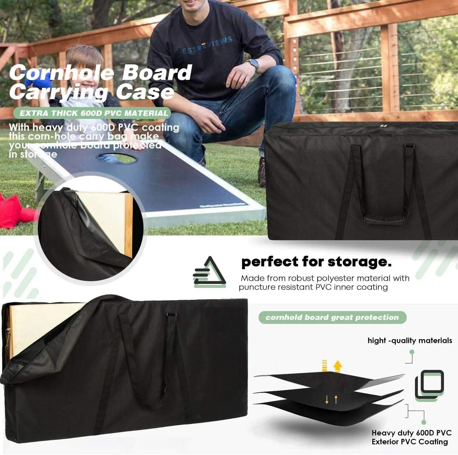 Personalized Multicolor Monogram Cornhole Boards - Includes 2 Boards and 8 Bags with Your Personalization