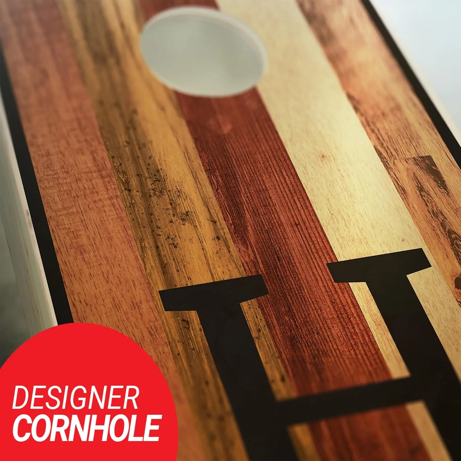Personalized Multicolor Monogram Cornhole Boards - Includes 2 Boards and 8 Bags with Your Personalization