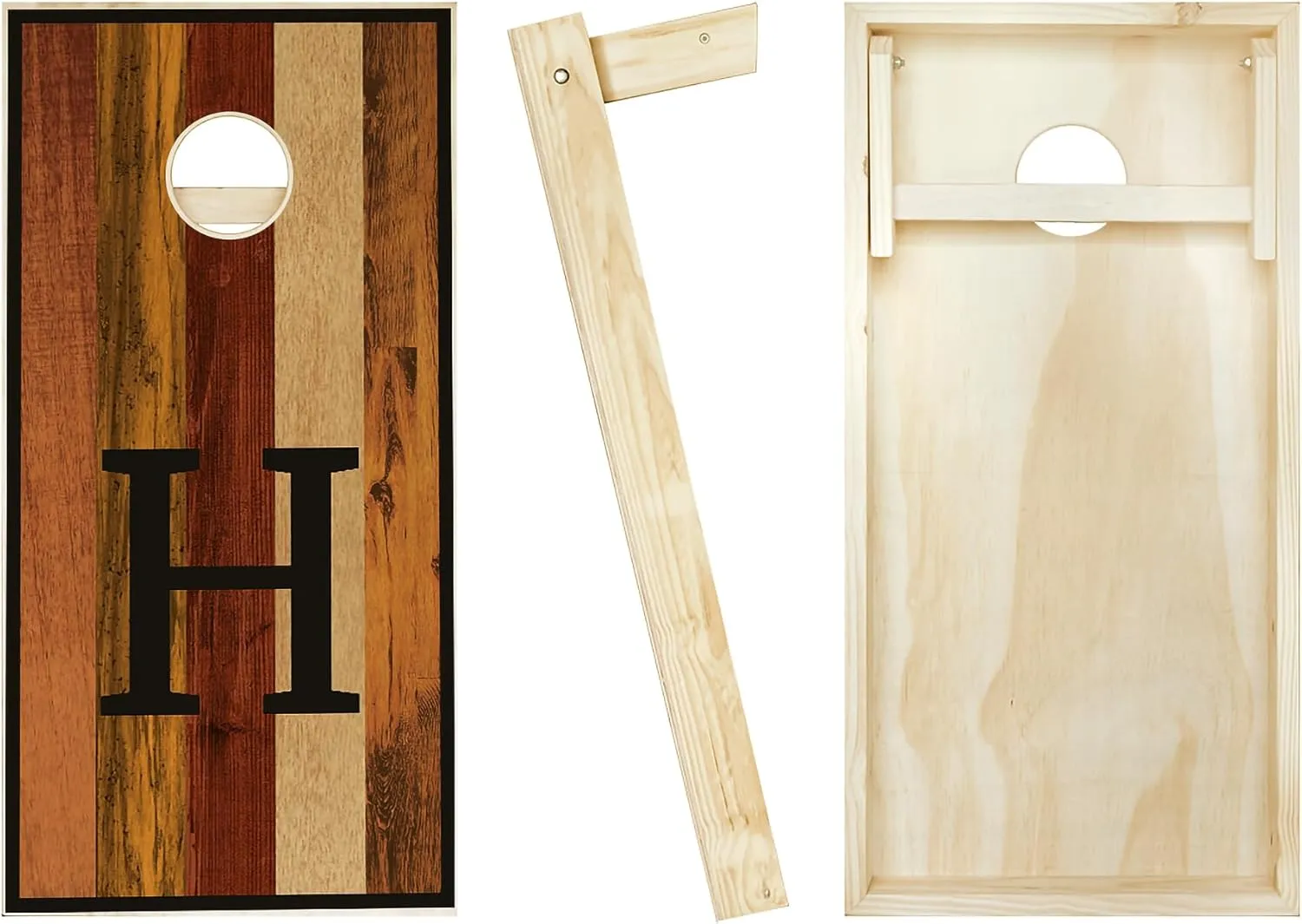 Personalized Multicolor Monogram Cornhole Boards - Includes 2 Boards and 8 Bags with Your Personalization