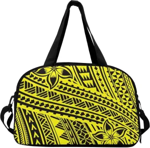Personalized Portable Handbag Organizer Polynesian Vintage Tribal Print Custom Travel Bag Pattern Travel Camping Bag