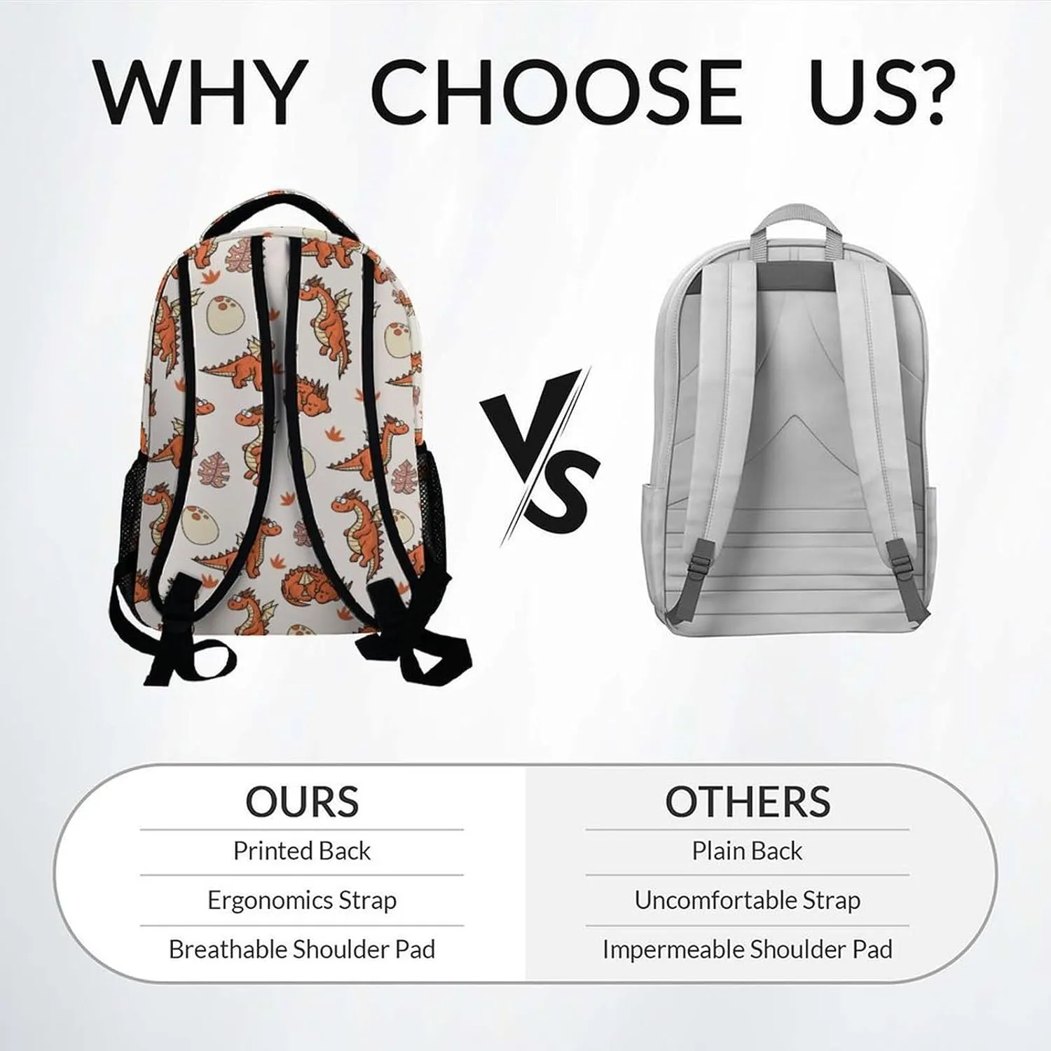 Personalized School Backpack for Boys - 17 Inch Large Capacity Aesthetic Kid Backpack - Orange Durable Dragon Bookbag for School, Travel and Camp