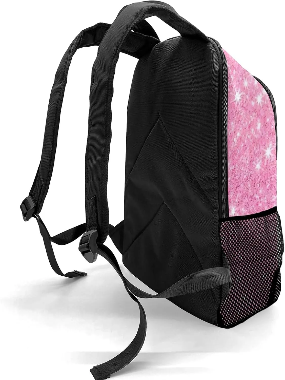 Personalized School Bags Gymnastics Ball Pink Glitter Print Backpack Custom Name Daypack Book Bag for Camping Sports Present