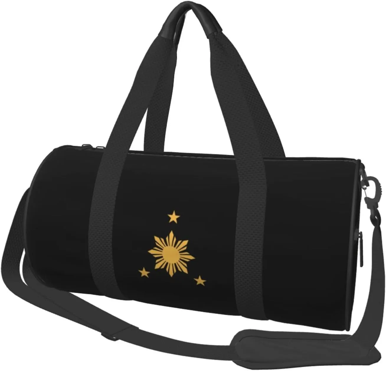 Philippines Filipino Sun and Stars Flag Convertible Garment Bag with Shoulder Strap, Carry on Garment Duffel Bag for Men Women - Rolling Foldable for Travel Luggage Bags (Black)
