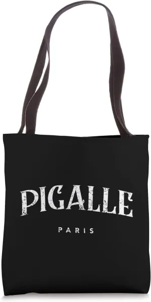 Pigalle Paris Classic Lettering Distressed Print Tote Bag