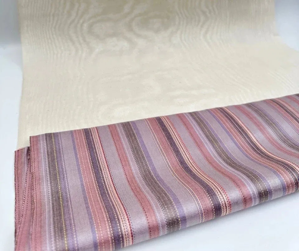 Pin Pink Striped Silk Home Textile Interior Fabrics Watermark Patterns.