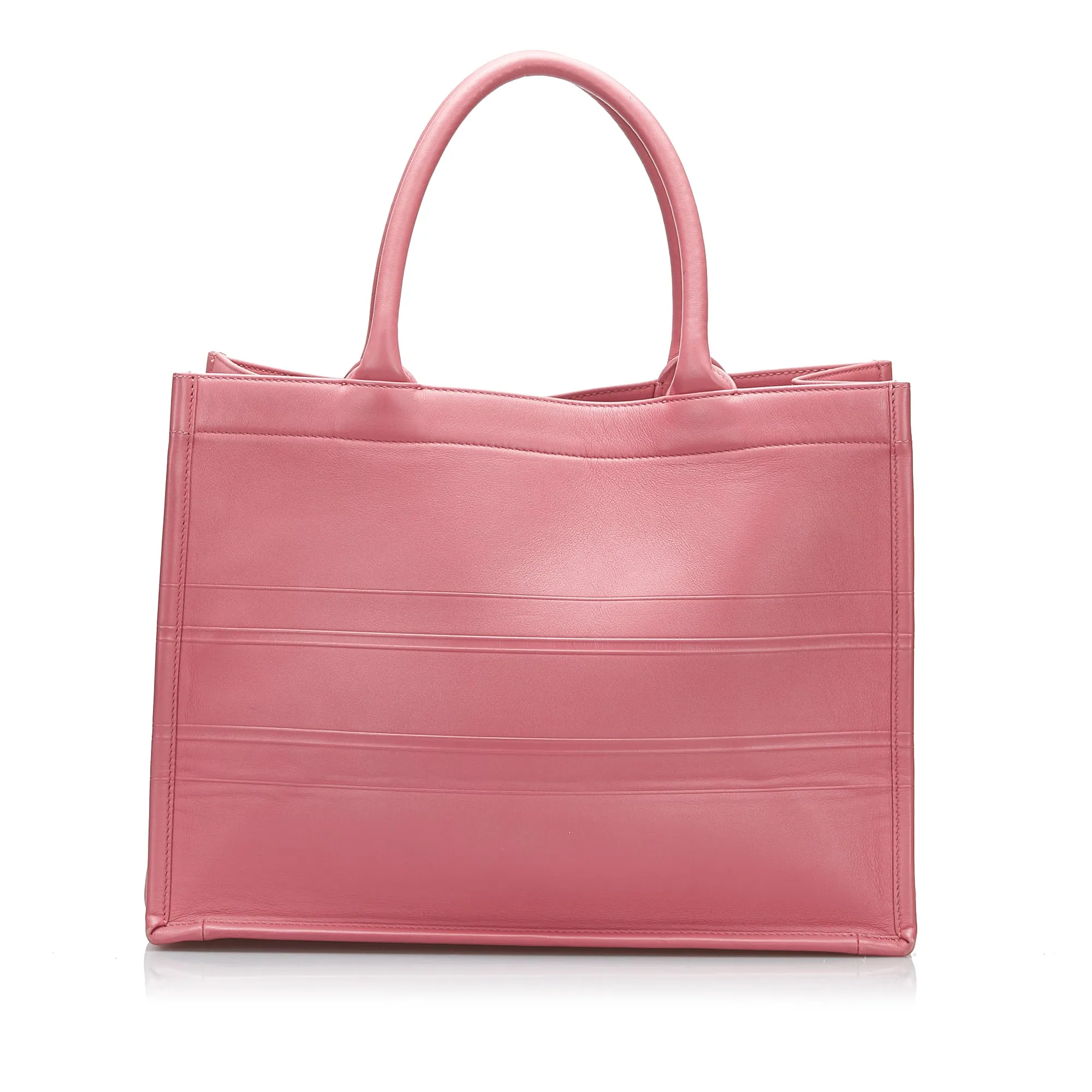 Pink Dior Medium Embossed Book Tote